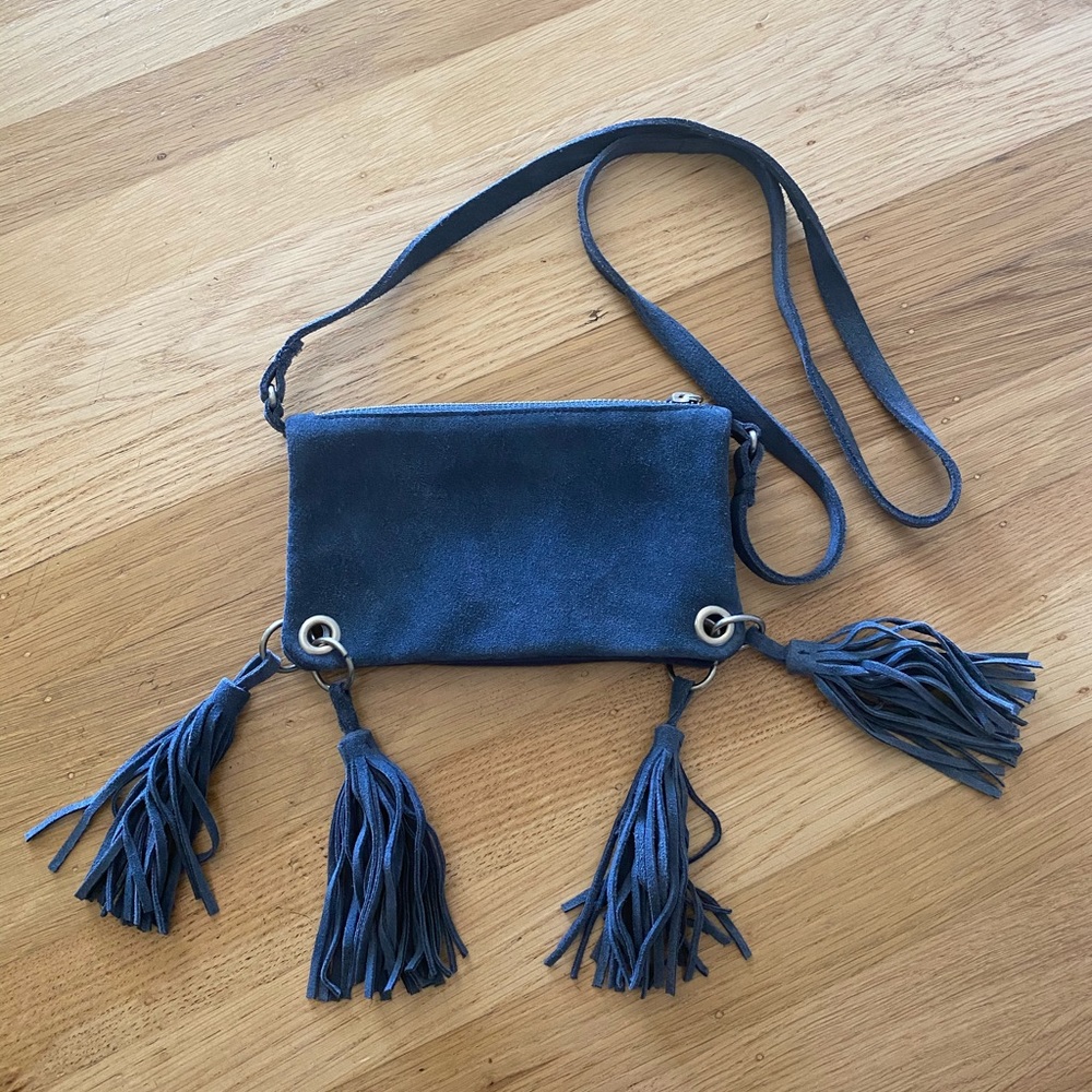 Urban Outfitters Blue Suede Crossbody